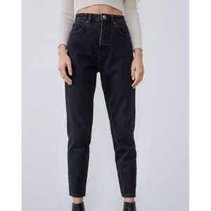 Zara High Rise Black Wash 100% Cotton Women’s Jeans Sz 4